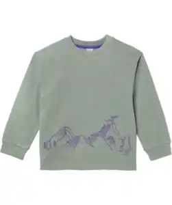 Langarmshirt mit Stickereien, hellkhaki