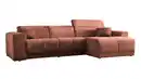 Bild 1 von Ecksofa Cord rost 302 x 167 cm mit Relaxfunktion - OT rechts - TONI