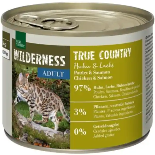Bild 1 von REAL NATURE WILDERNESS Nassfutter Katze, Adult True Country, Huhn und Lachs 6x200 g