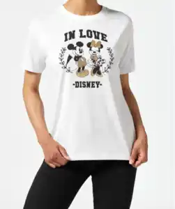 Mickey and Minnie Mouse T-Shirt, weiß
