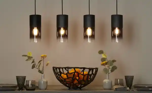 Bild 1 von Trio Pendelleuchte, 4-flammig, Rauchglas schwarz
