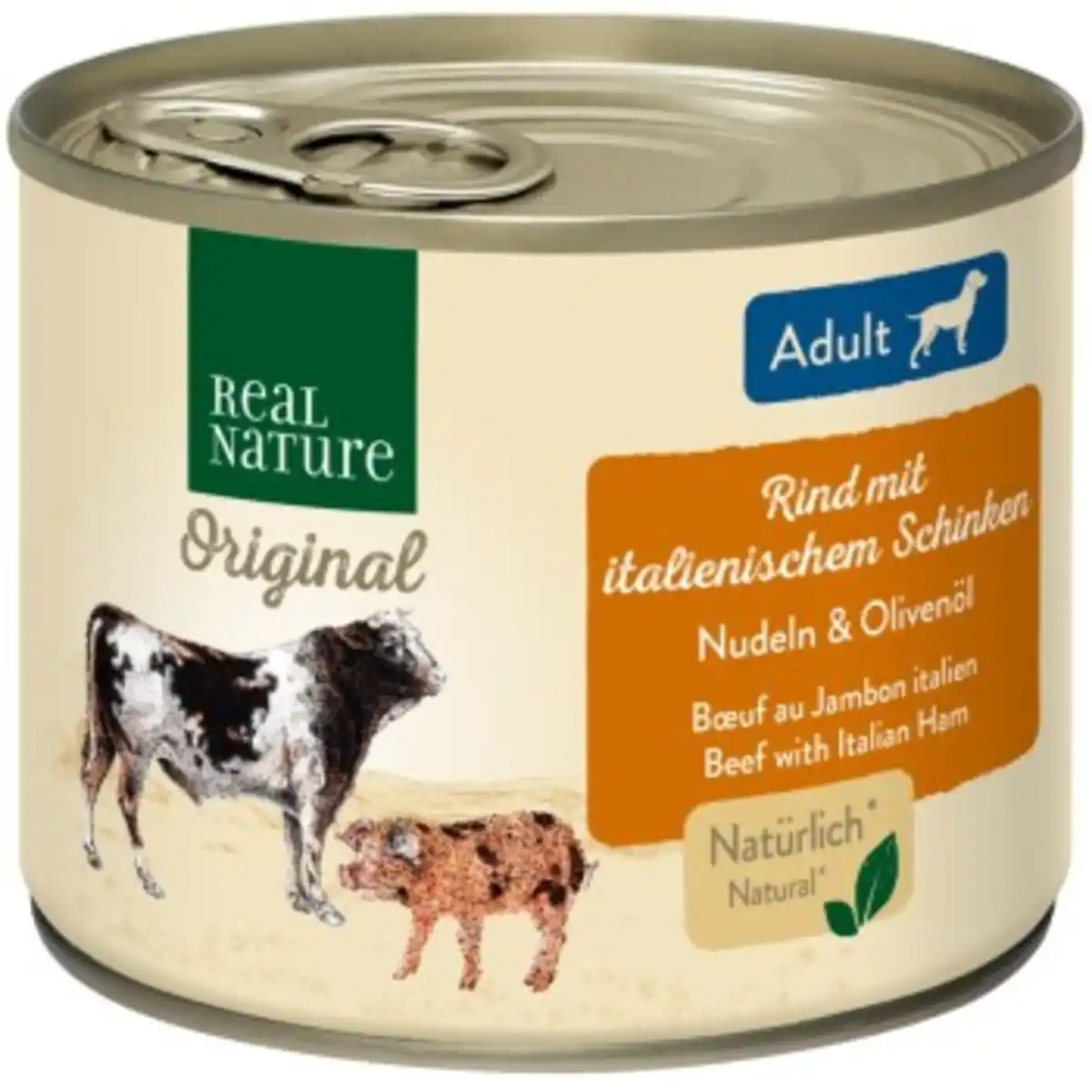 Bild 1 von REAL NATURE Nassfutter Hund, Adult, Rind mit italienischem Schinken 6x200 g