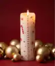 Bild 1 von Kalenderkerze Weihnachten, rot