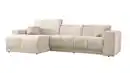 Bild 1 von Ecksofa Cord beige 302 x 167 cm mit Relaxfunktion - OT links - TONI