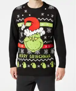 Strickpullover Weihnachten, schwarz