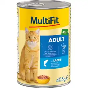 MultiFit Nassfutter Katze Adult, in Gelee, Lachs 6x405 g