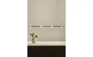 Paul Neuhaus Smart Home-Pendelleuchte, 8-flammig, Nickel matt