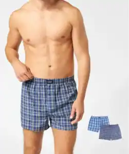 Karierte Boxershorts, blau