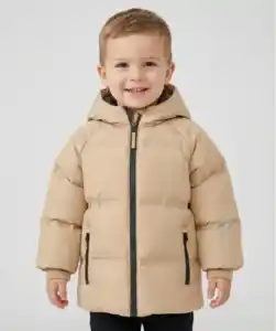 Steppjacke mit Kapuze, naturfarben