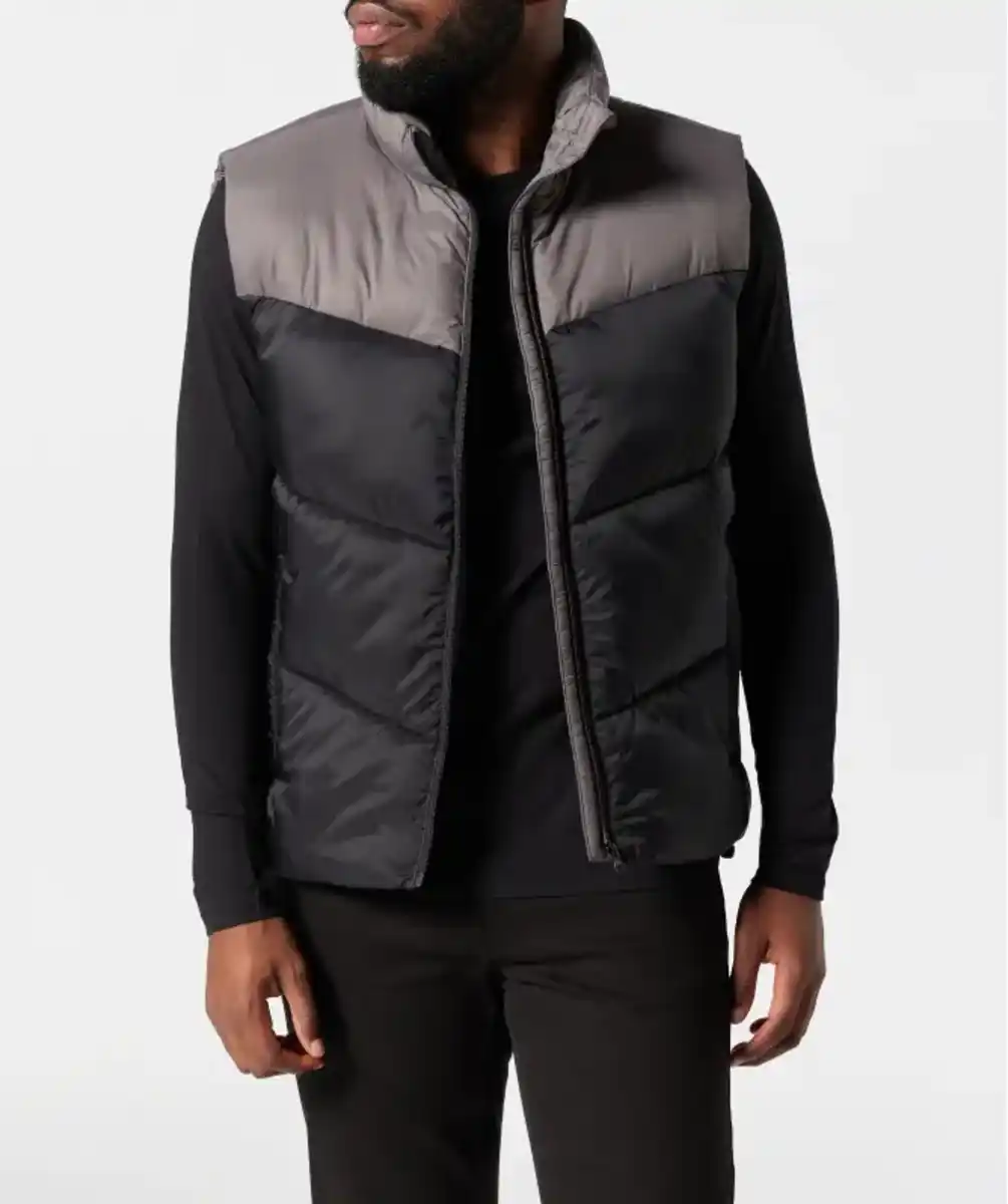 Bild 1 von Zweifarbige Steppweste, schwarz/grau