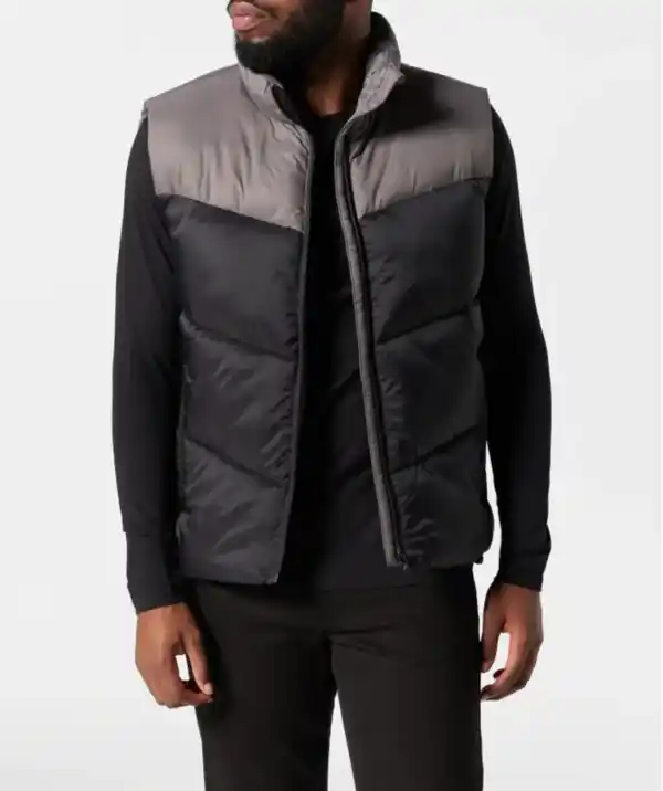 Bild 1 von Zweifarbige Steppweste, schwarz/grau