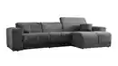 Bild 1 von Ecksofa Cord grau 302 x 167 cm mit Relaxfunktion - OT rechts - TONI