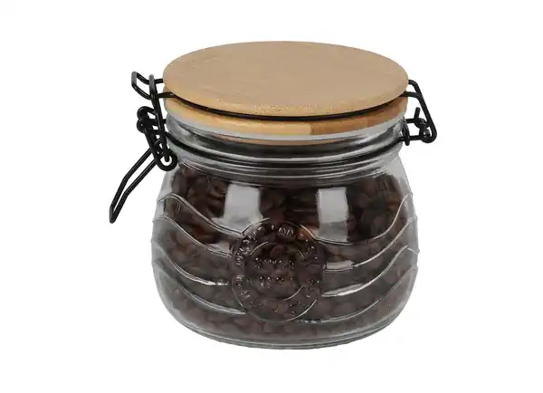 Bild 1 von Drahtbügelglas Bambusdeckel