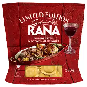 GIOVANNI RANA Limited Edition, Gefüllte Pasta, geschmortes Rindfleisch & Merlot 250 g