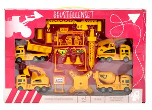 Baustellenset Fahrzeuge mit Aufziehfunktion