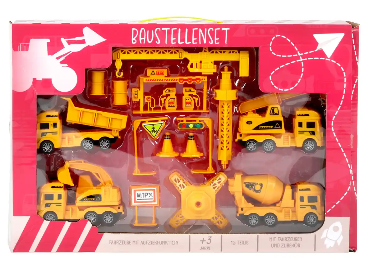 Bild 1 von Baustellenset Fahrzeuge mit Aufziehfunktion