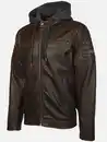 Bild 3 von Herren Bikerjacke mit abnehmbarer Kapuze Braun