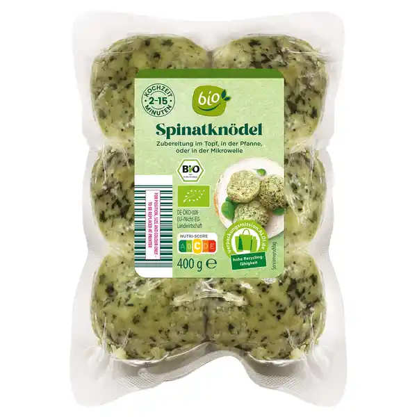 Bild 1 von BIO GUT BIO Bio Spinatknödel 400 g