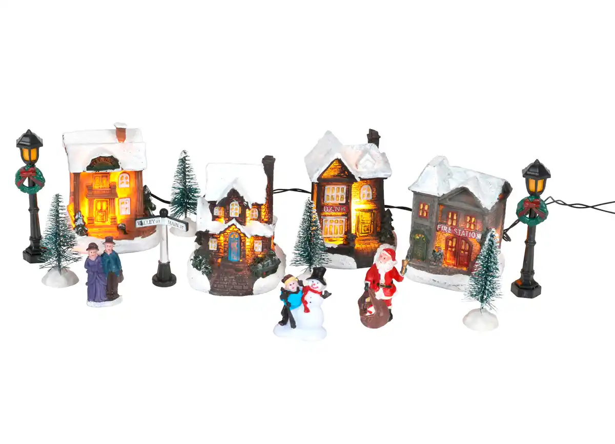 Bild 1 von Weihnachtliches Dorf mit warmweißen LEDs