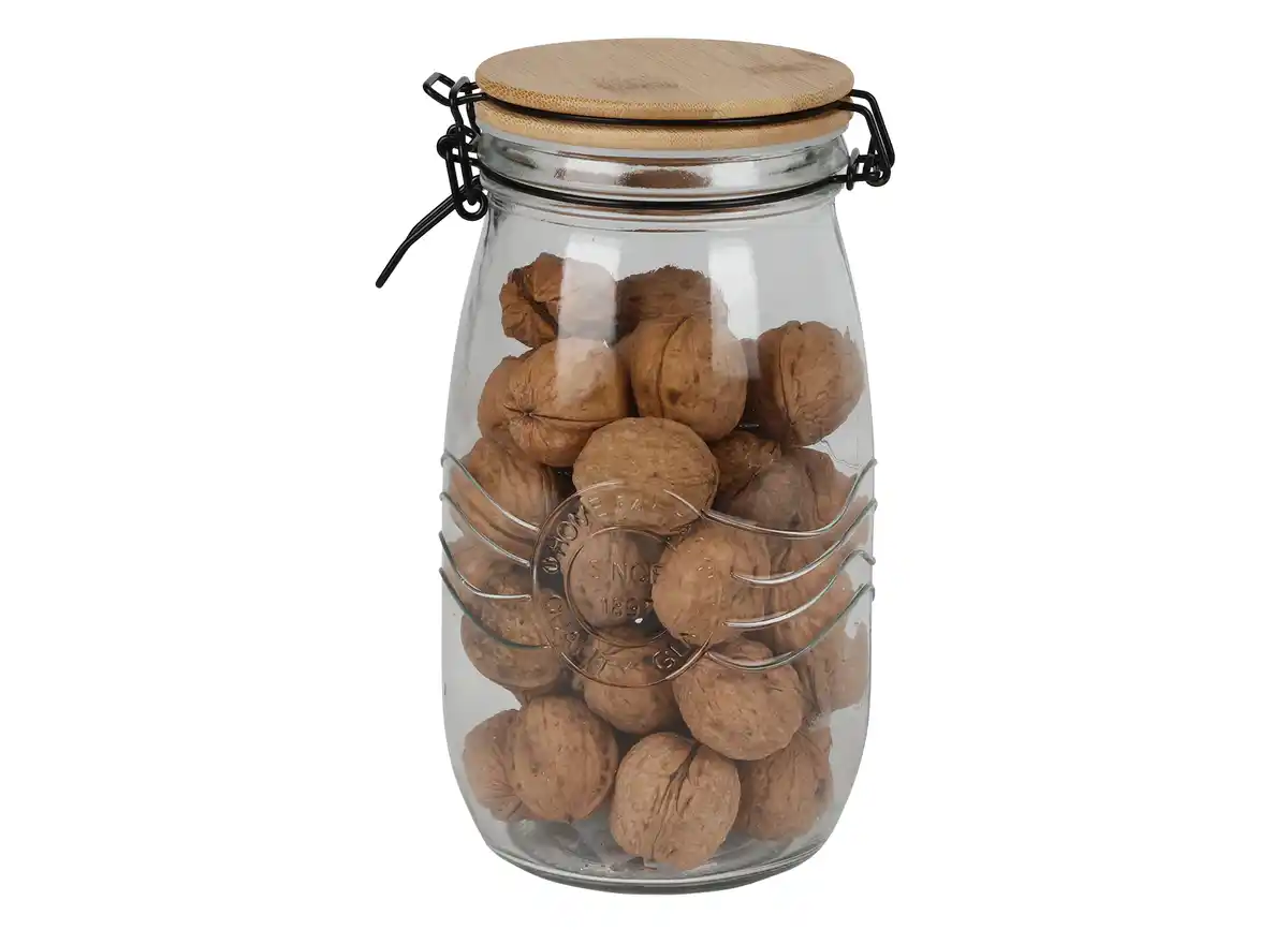 Bild 1 von Drahtbügelglas Bambusdeckel