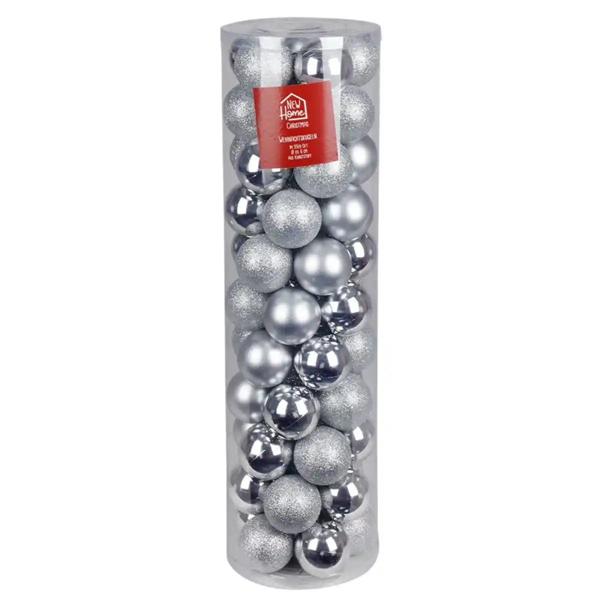 Bild 1 von Weihnachtsbaumkugeln 6cm 55er-Set Silber