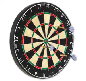 Sisal-Dartscheibe mit Stahlpfeilen*