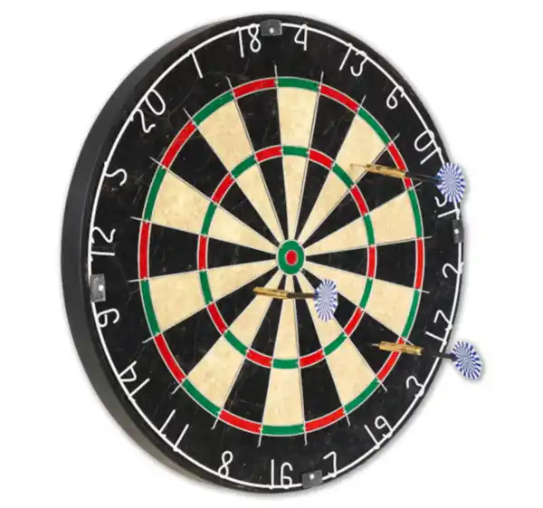 Bild 1 von Sisal-Dartscheibe mit Stahlpfeilen*