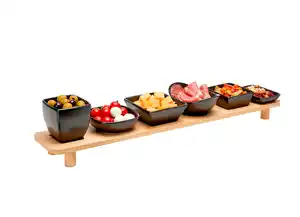 Servierset Bambustablett