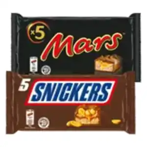 Mars, Snickers oder Twix 5er-Pack Riegel