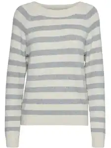 Vero Moda VMDOFFY LS O-NECK BLO Pullover Weiß