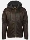 Bild 1 von Herren Bikerjacke mit abnehmbarer Kapuze Braun