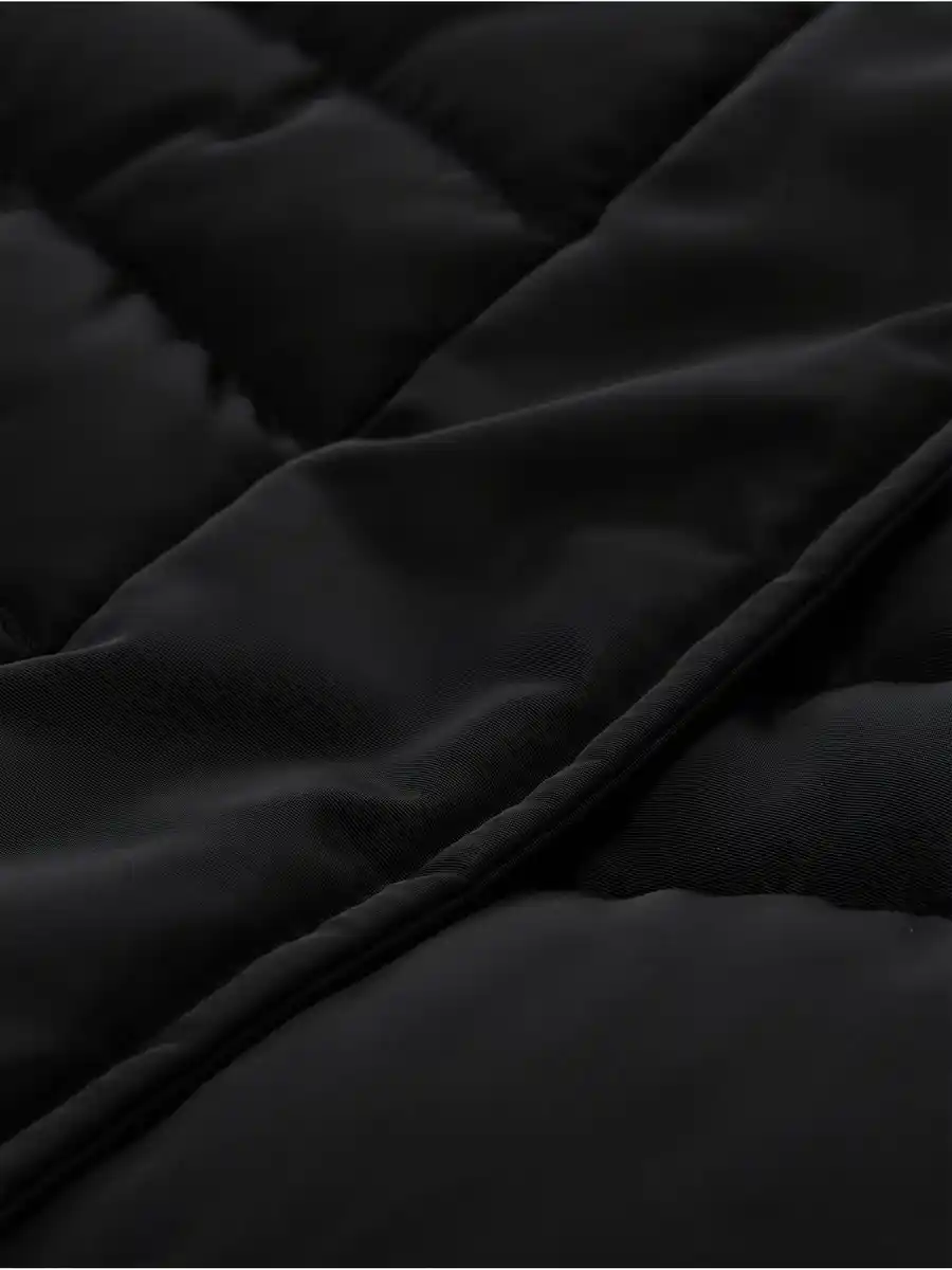 Bild 3 von Damen Steppmantel mit Kapuze Schwarz