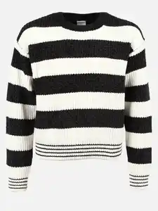 Mädchen Pullover im Colorblocking Schwarz