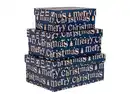 Bild 1 von 3-teiliges Set Weihnachts-Dekoboxen Merry