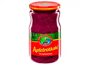 Apfelrotkohl mit Apfelstücken