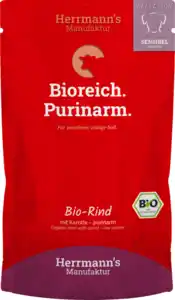 Herrmann's Manufaktur Hundenassfutter Selection Sensible Bio Rind mit Karotten, 150 g