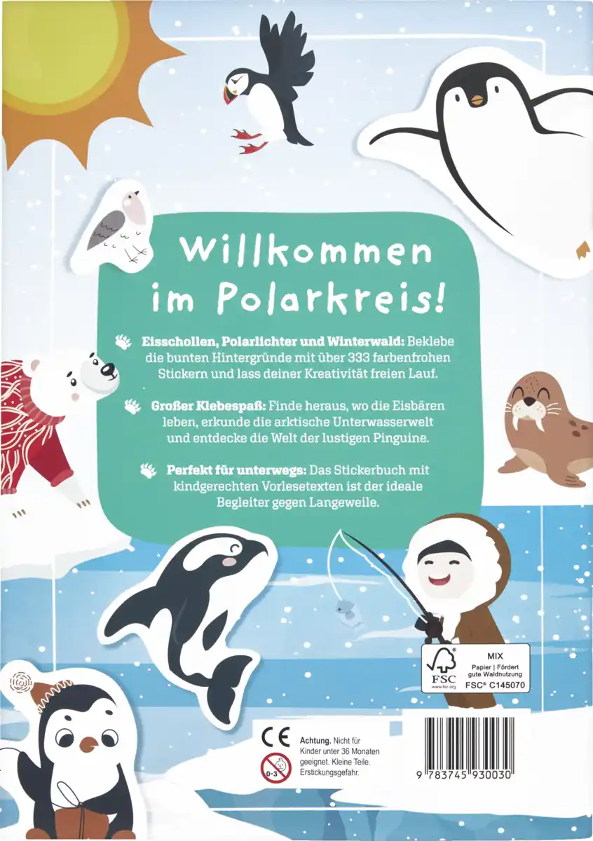 Bild 2 von IDEENWELT Stickerbuch Rentier, Eisbär, Pinguin