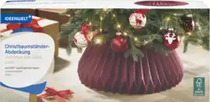 IDEENWELT Christbaumständer-Abdeckung rot