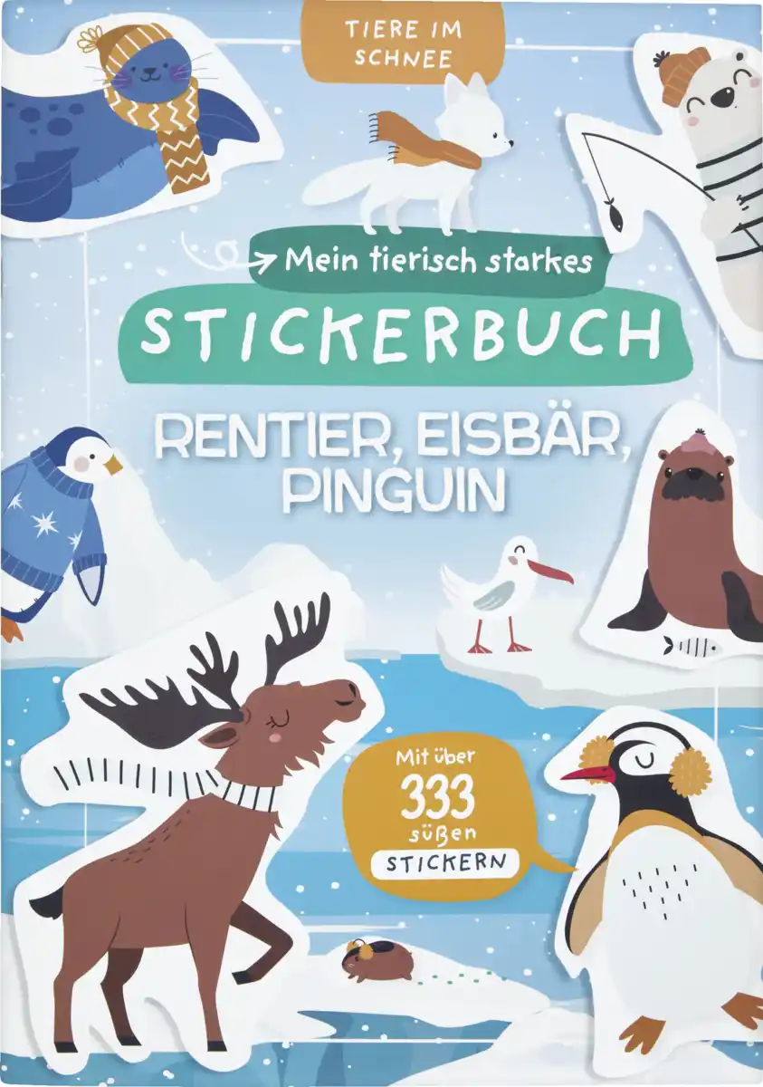 Bild 1 von IDEENWELT Stickerbuch Rentier, Eisbär, Pinguin