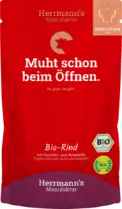 Herrmann's Manufaktur Hundenassfutter Selection Adult Bio Rind mit Karotten und Amaranth, 150 g