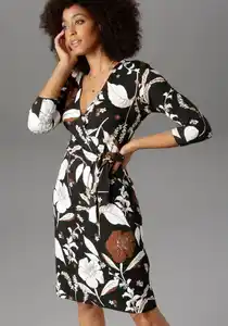 Aniston SELECTED Jerseykleid in femininer Wickel-Optik