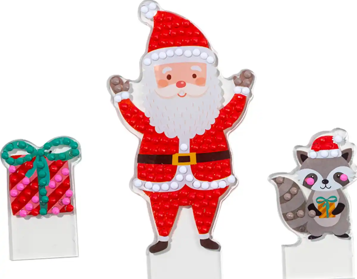 Bild 2 von IDEENWELT LED-Diamond-Painting-Set Weihnachtsmann