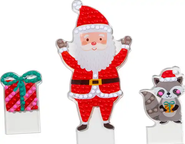 Bild 2 von IDEENWELT LED-Diamond-Painting-Set Weihnachtsmann