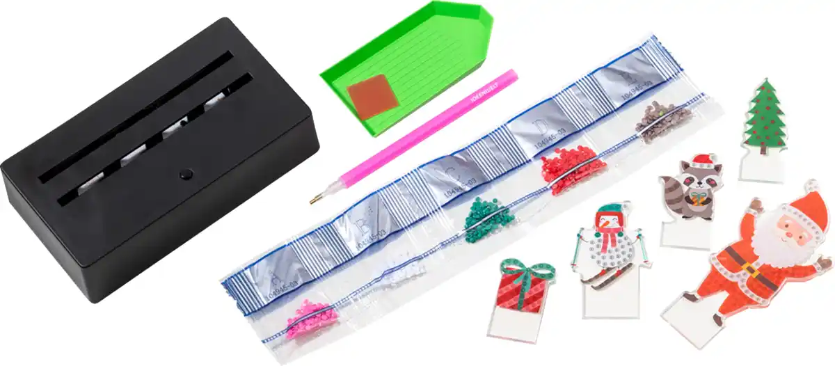 Bild 1 von IDEENWELT LED-Diamond-Painting-Set Weihnachtsmann