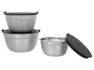 SILVERCREST® Edelstahl-Schüsselset, 3 Stück