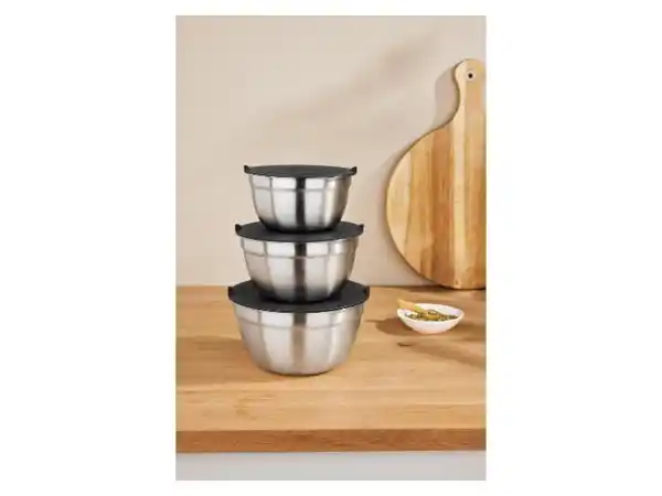 Bild 2 von SILVERCREST® Edelstahl-Schüsselset, 3 Stück