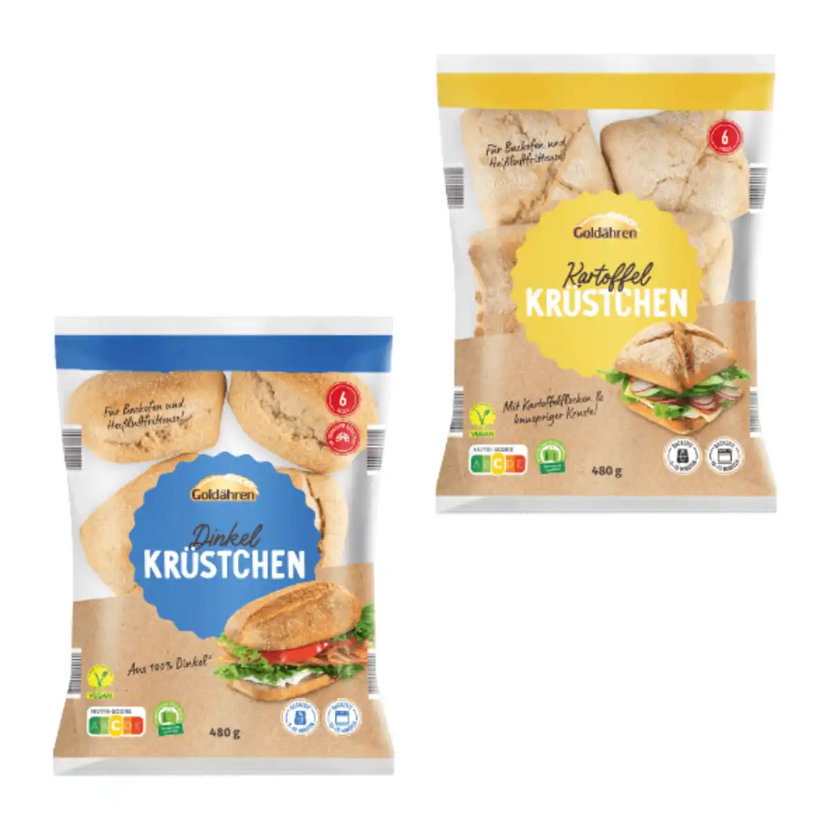 Bild 1 von GOLDÄHREN Dinkel- / Kartoffelkrüstchen 480g