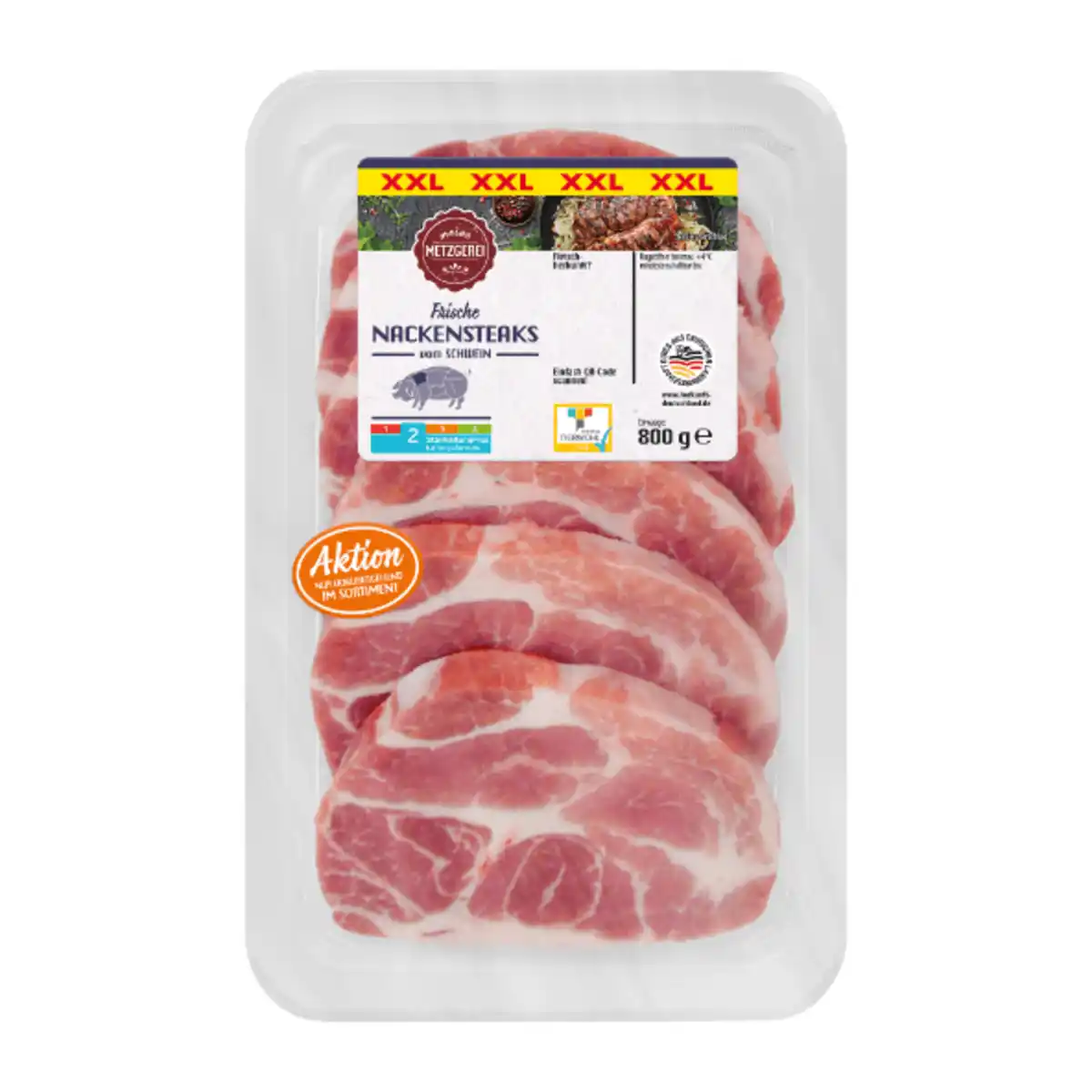 Bild 2 von MEINE METZGEREI Schweine-Nackensteaks XXL 800g