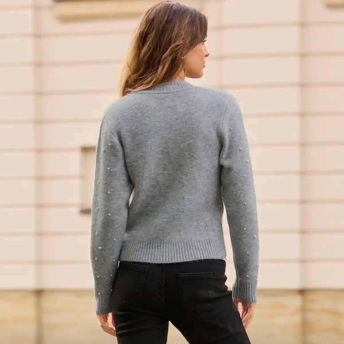 Bild 4 von Damen-Cardigan mit Perlenverzierung