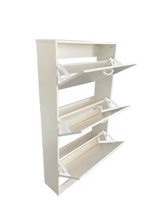 Bild 4 von Schuhschrank mit drei Schubladen, ca. 59 x 105 x 17 cm - Weiß